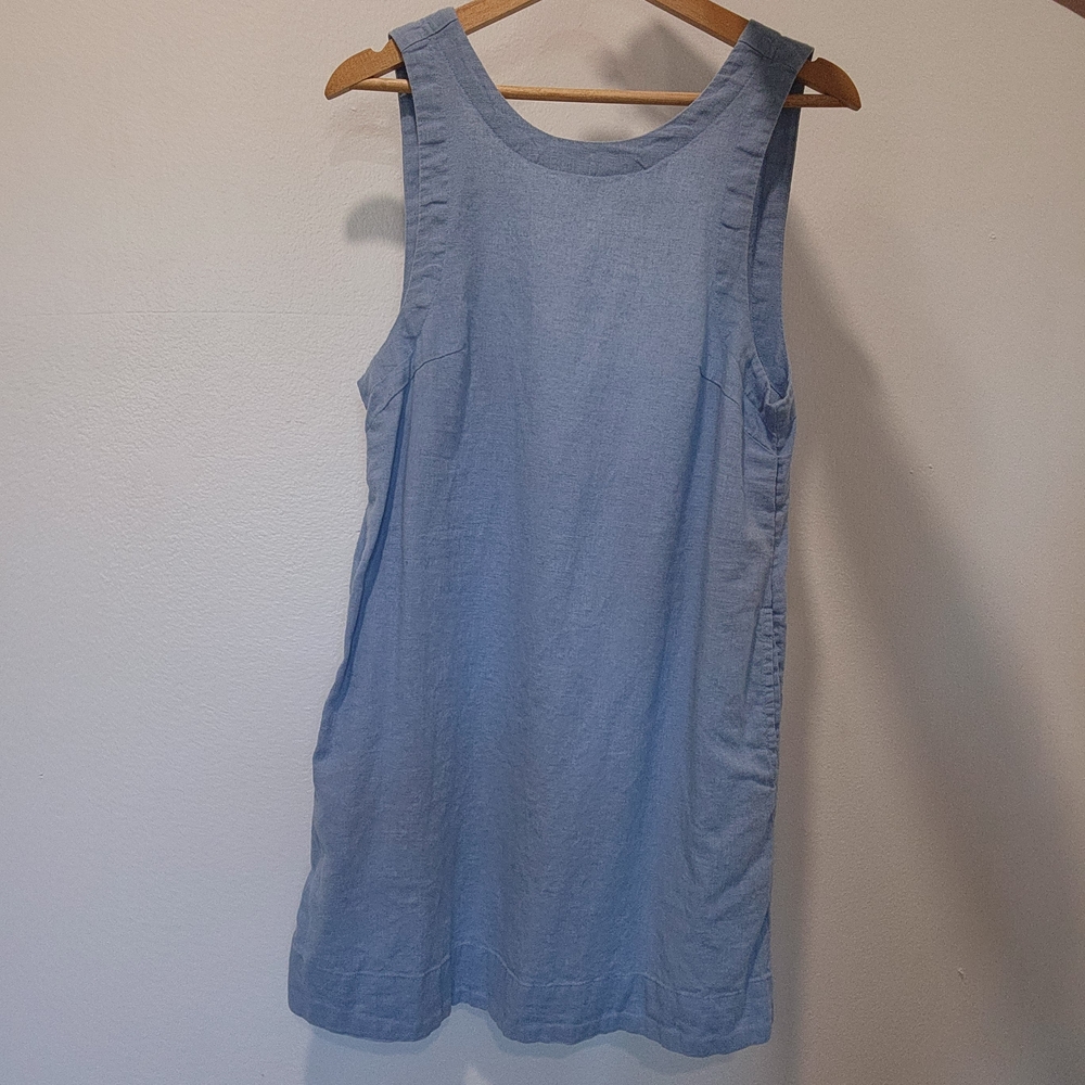 Free People Light Blue Linen Dress